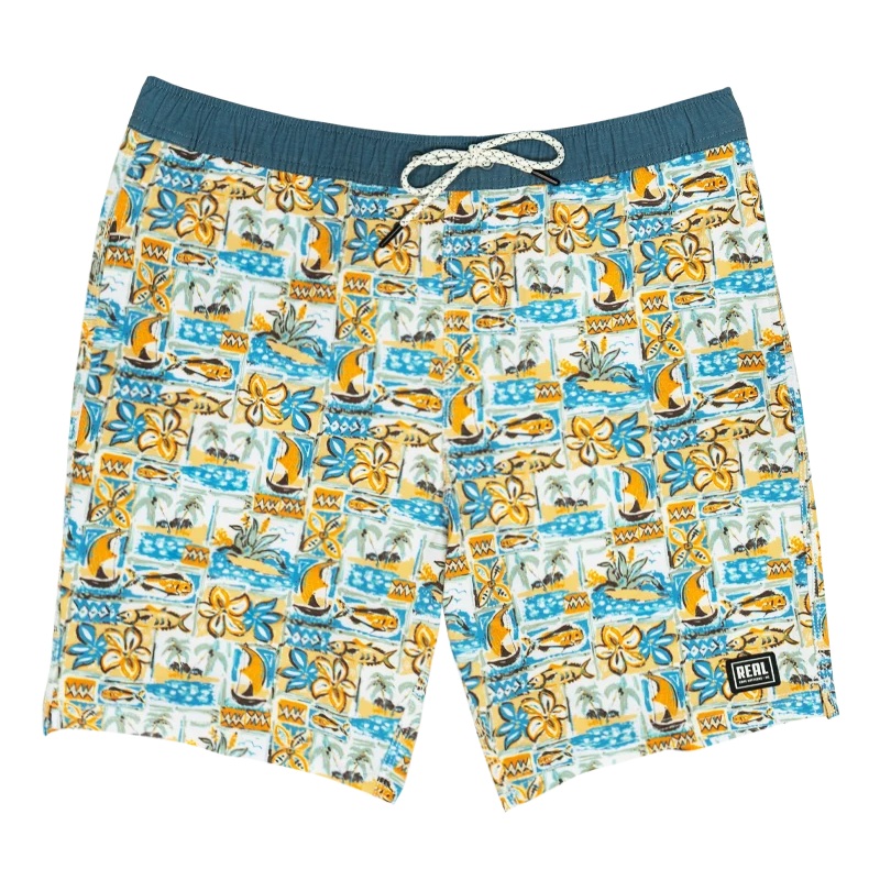 REAL Tapa Tropo Boardshorts-White
