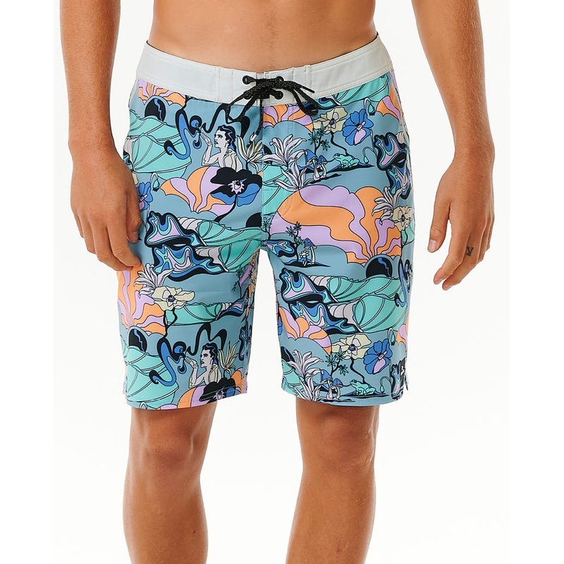 Rip Curl Mirage Postcards Boardshorts-Dusty Blue