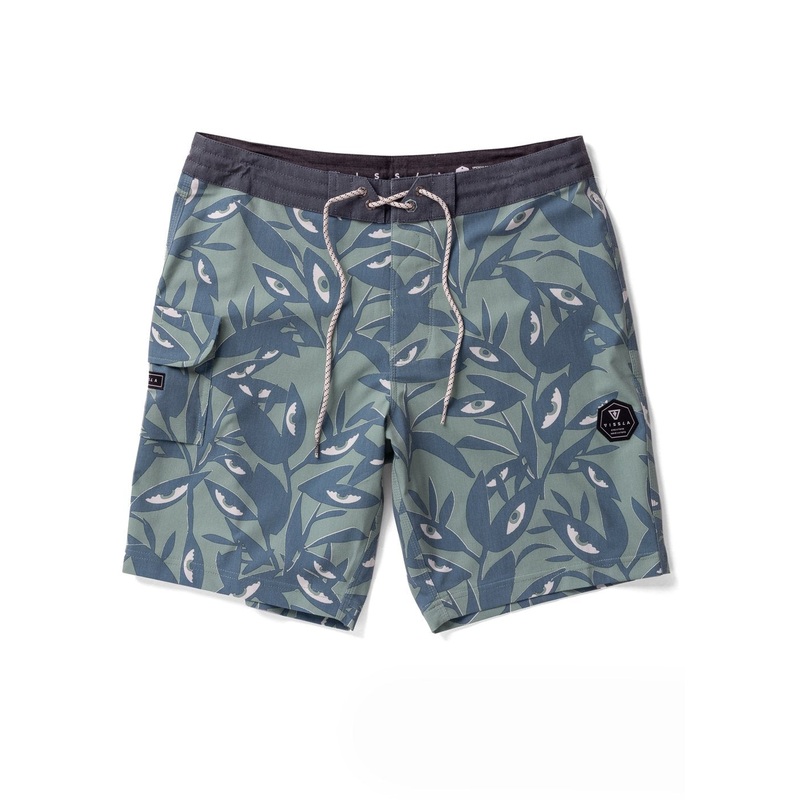 Vissla Floravision 17.5″ Boardshorts-Light Slate