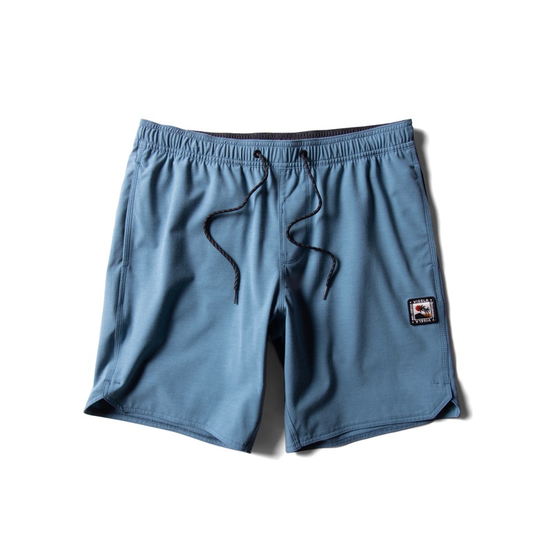 Vissla Solid Sets 17.5″ Ecolastic Boardshorts-Tidal Blue