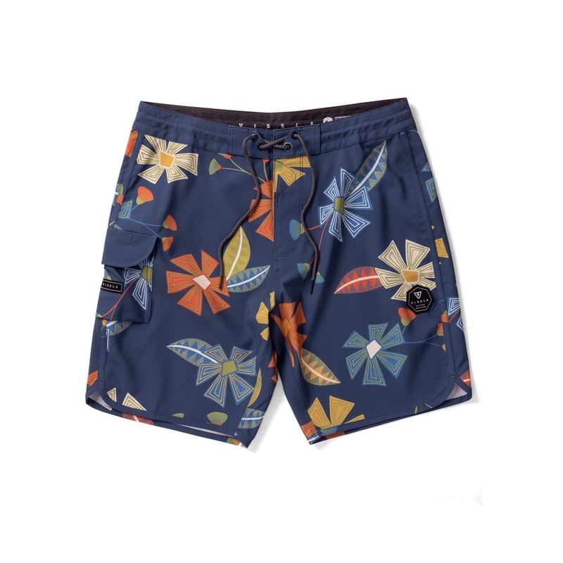 Vissla Tribal Tropics 18.5″  Boardshorts-Dark Denim