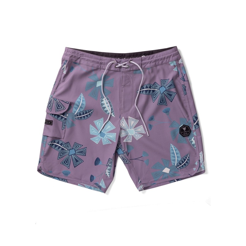 Vissla Tribal Tropics 18.5″ Boardshorts-Dusty Lilac