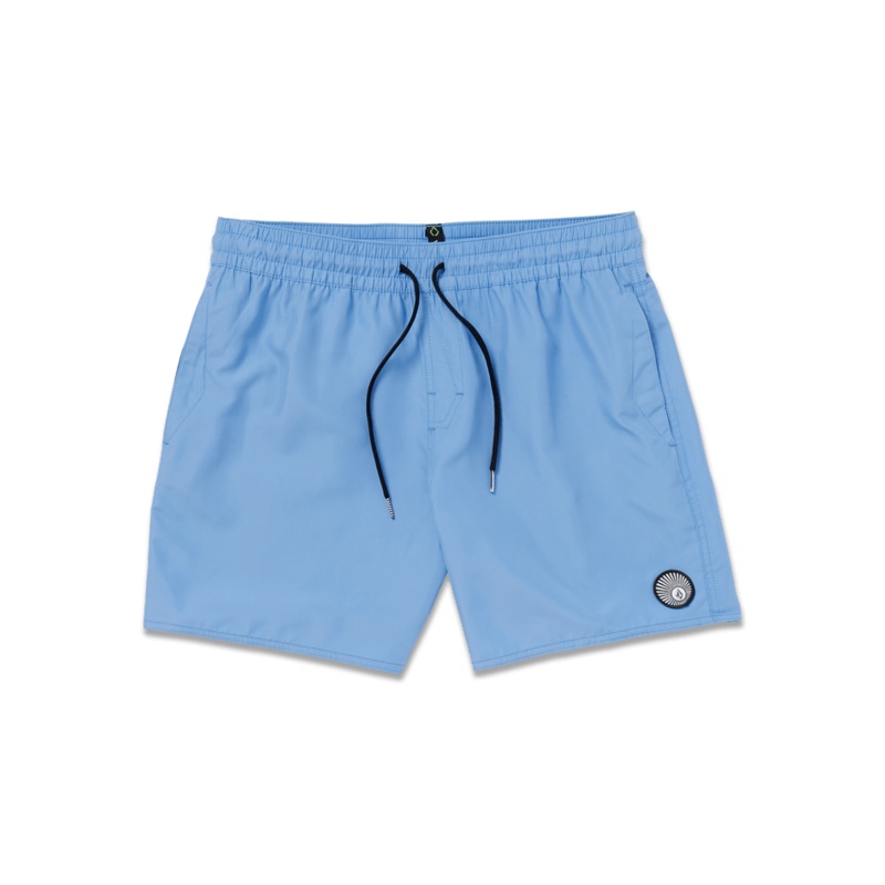 Volcom Lido Solid Trunk 16 Boardshorts-Blue Bird