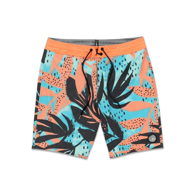 Volcom Waterside Floral Stoney 19 Boardshorts-Tigerlily