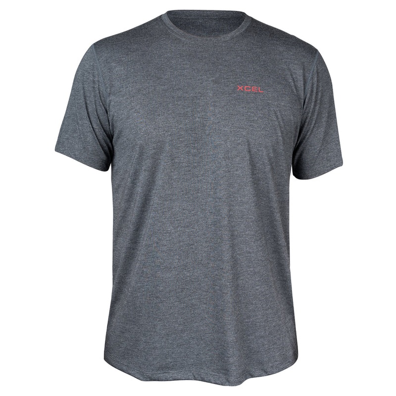 Xcel ThreadX Independent Wetsuit Logo S/S Rashguard-Charcoal
