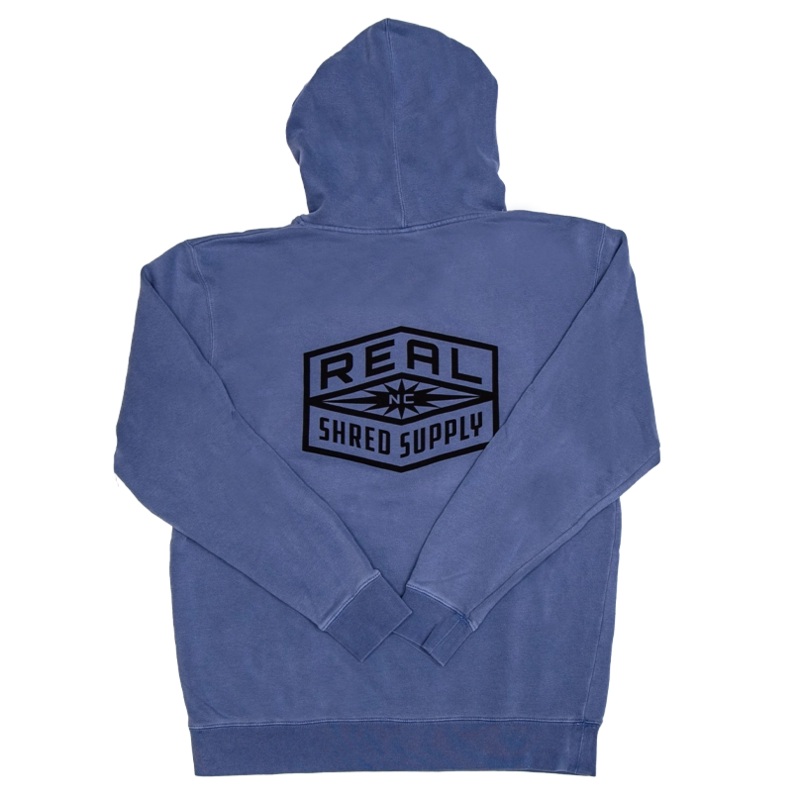 REAL Shred Supply Hooded Sweatshirt-Slate Blue