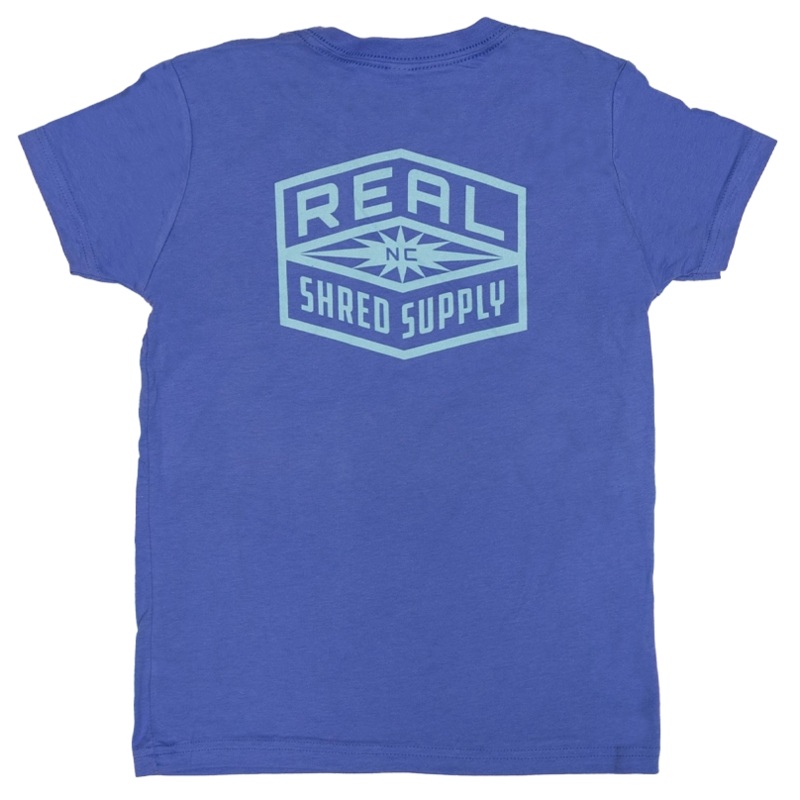 REAL Toddler Shred Supply Tee-Heather Columbia Blue