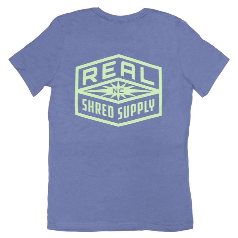 REAL Wmn’s Shred Supply Tee-Lavender Blue