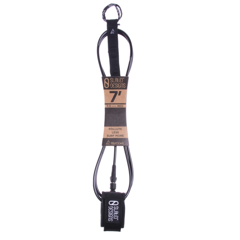 Firewire Slater Designs Regular Leash-7′ x 7.0mm-Black/Black