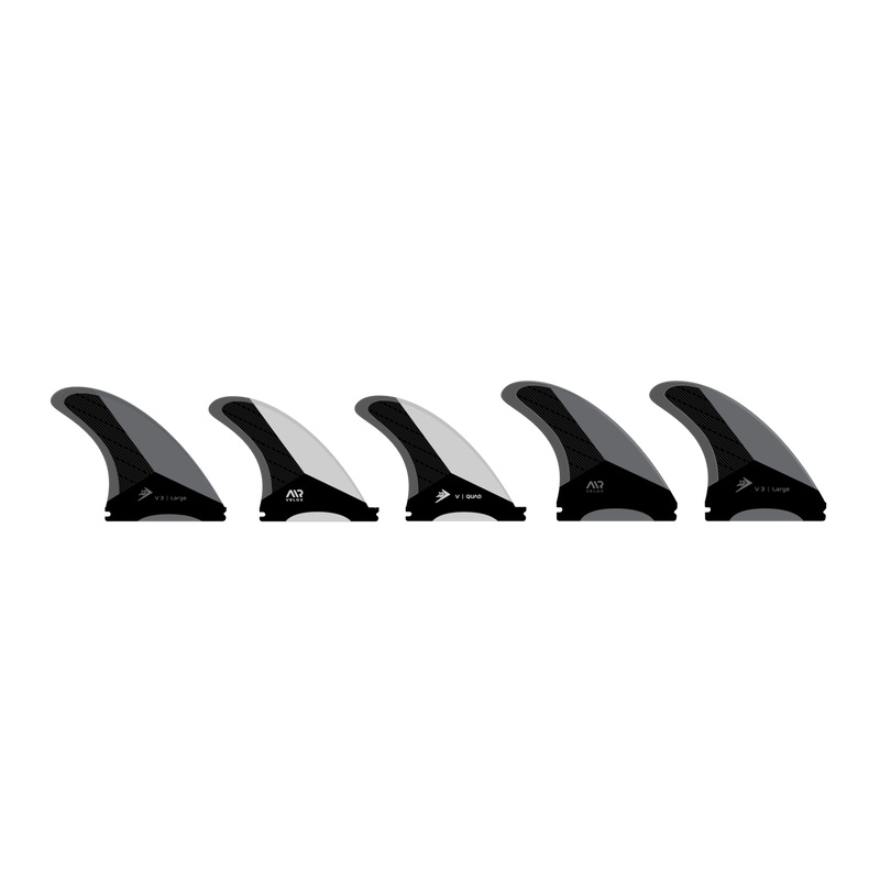 Firewire Velox Futures Tri/Quad Fin Set-White/Charcoal-Large