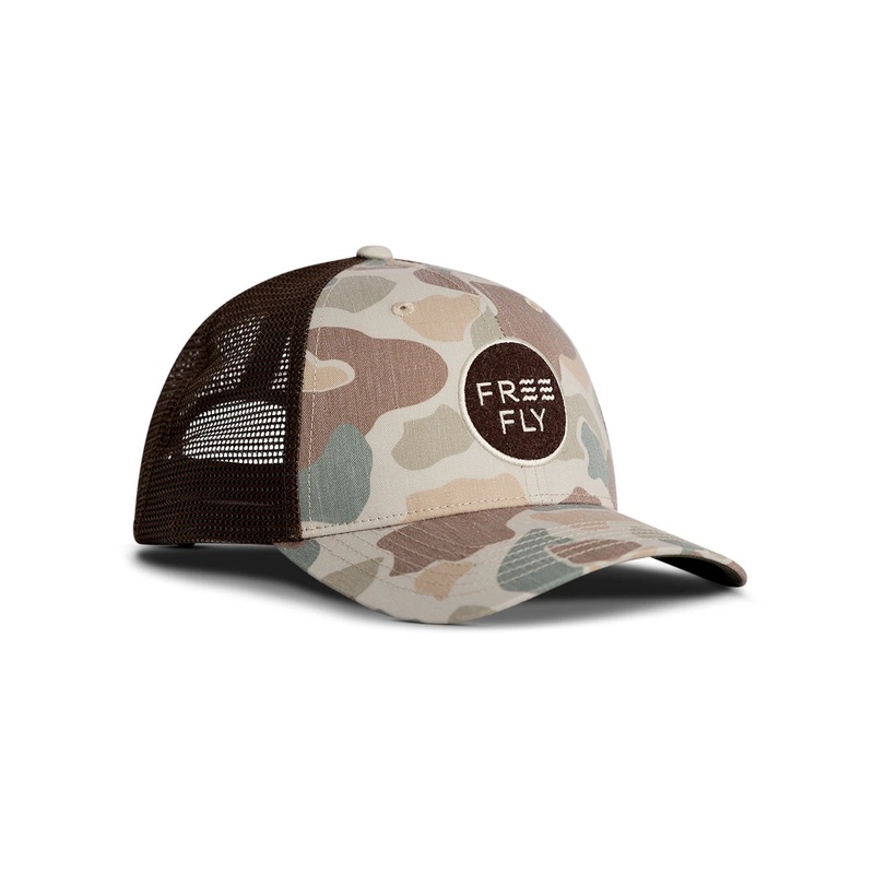 Free Fly Camo Trucker Hat-Vintage Camo