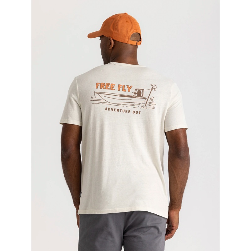 Free Fly Lazy Tides Pocket Tee-Heather Birch