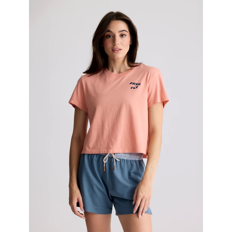 Free Fly Twin Fin Tee-Heather Sunset