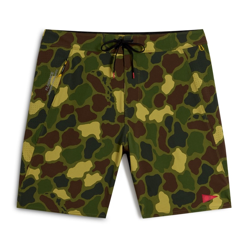 Florence Marine X Cordura Airtex Boardshorts-Tropic Green Camo