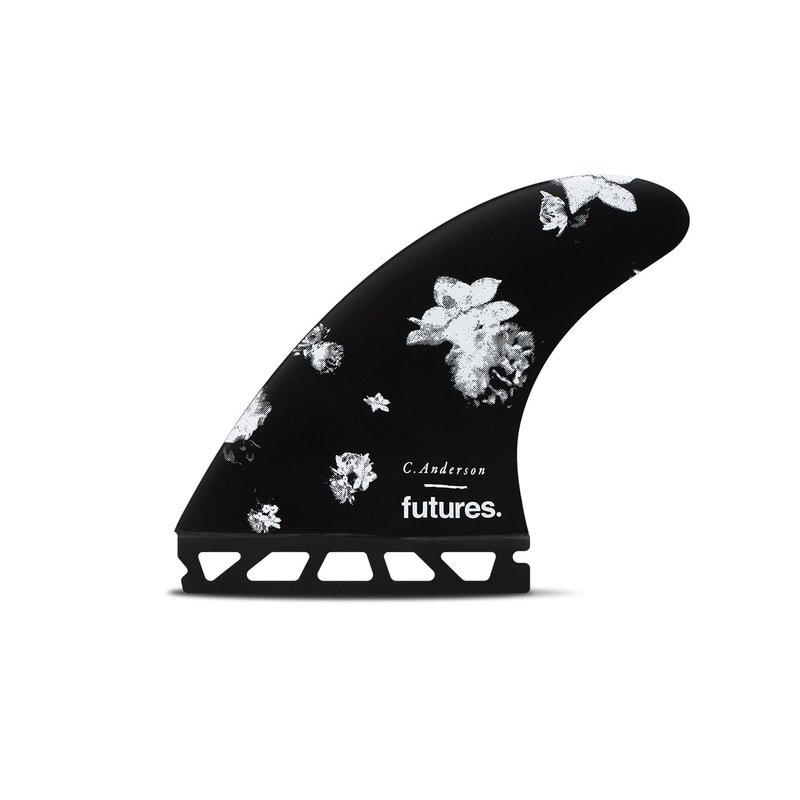 Futures Ando Blackstix Tri Fin Set-Black-Large