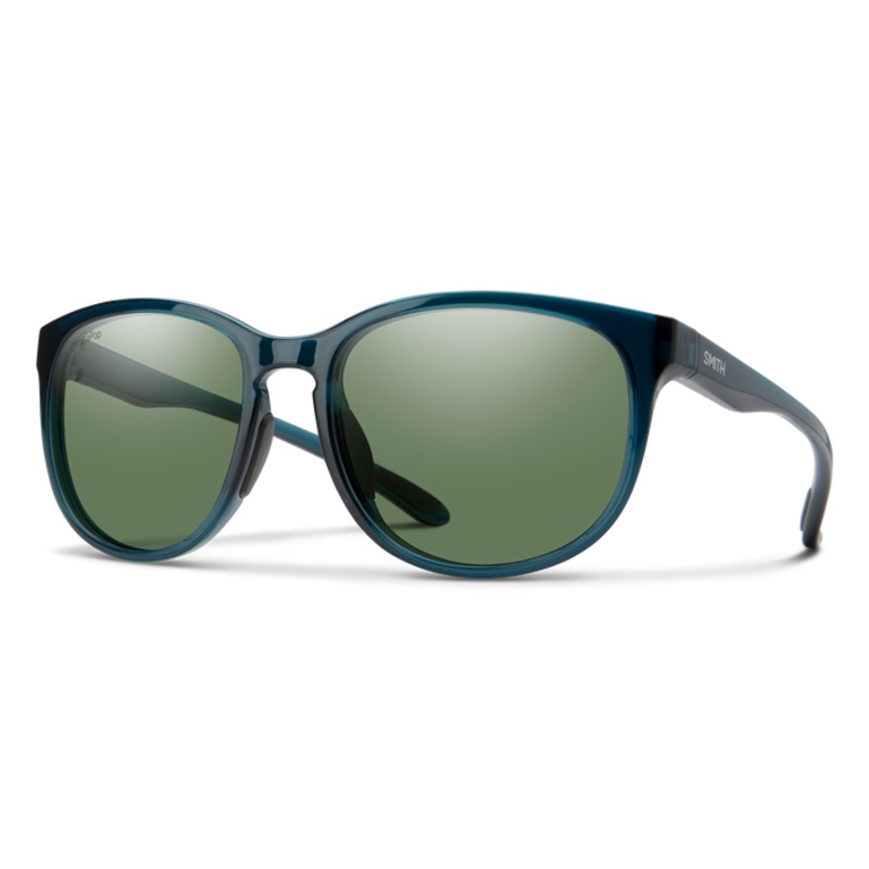 Smith Lake Shasta Sunglasses-Pacific Crystal/CP Polar Gray Green