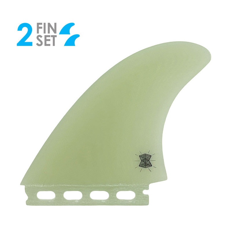 True Ames Alex Lopez Diamond Fiberglass Twin Fin Set-White