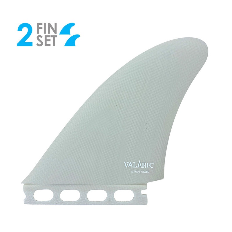 True Ames Valaric Solid Fiberglass Twin Fin Set-Ivory
