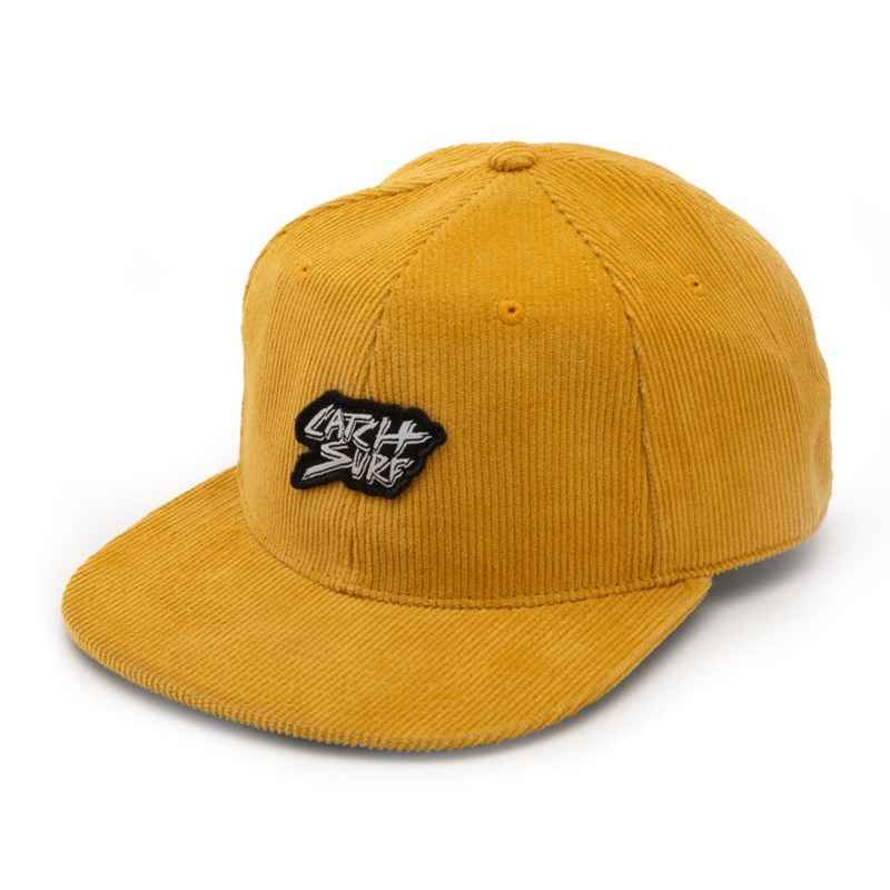 Catch Surf Slash Cord Snapback Hat-Gold