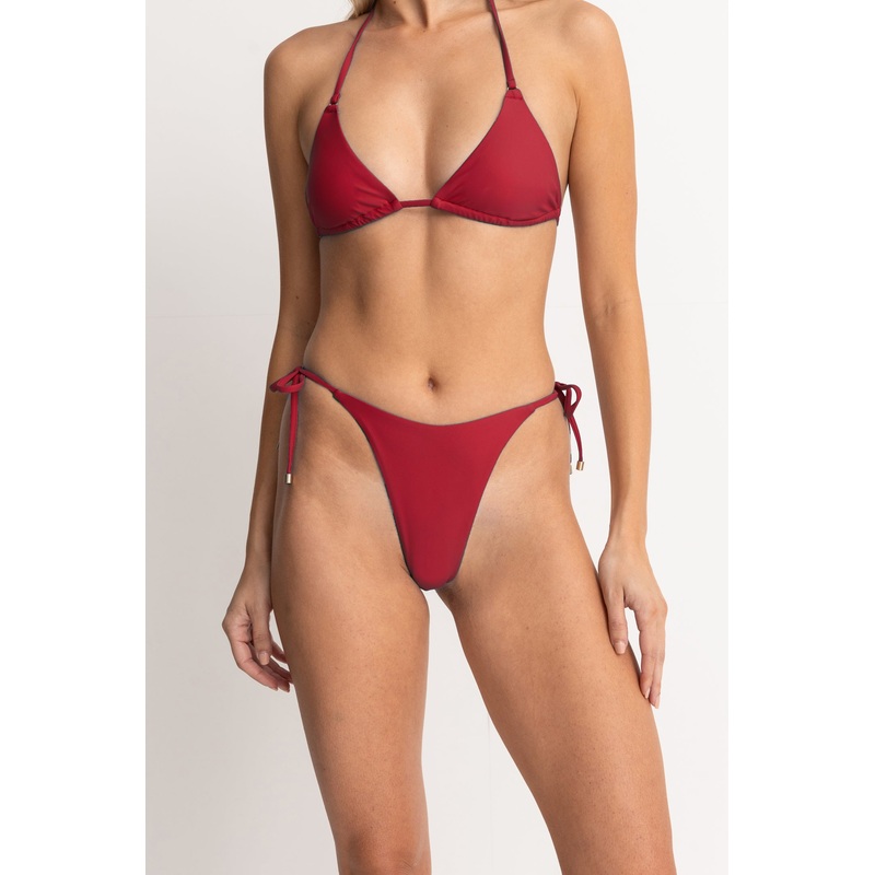 Rhythm Classic Tie Side Hi Cut Bottom-Cherry