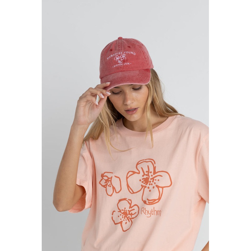 Rhythm Sanctuary Floral Hat-Red