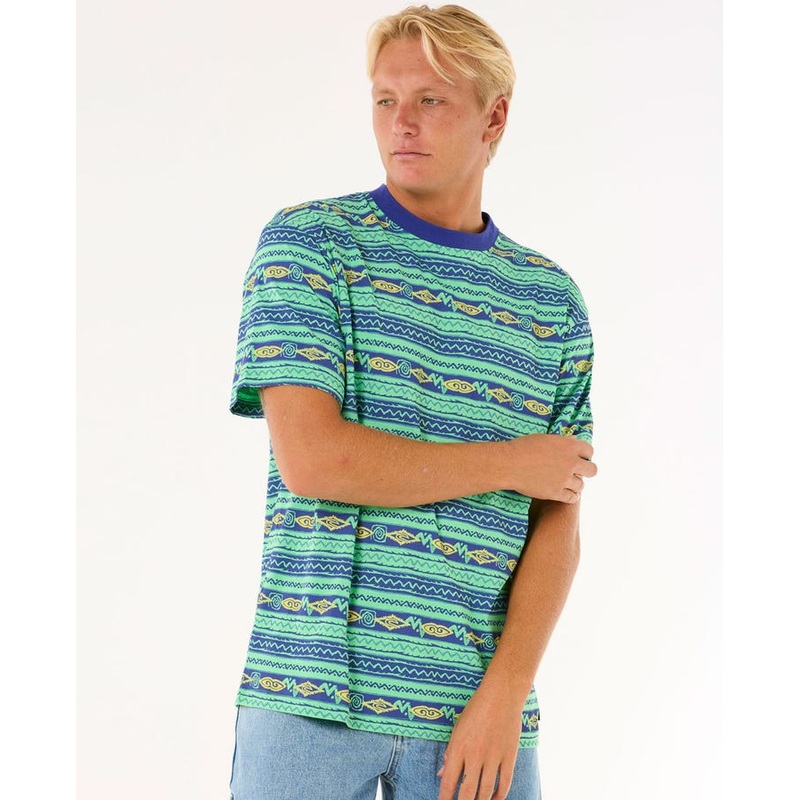 Rip Curl Raw Energy Vibal Tee-Neon Green