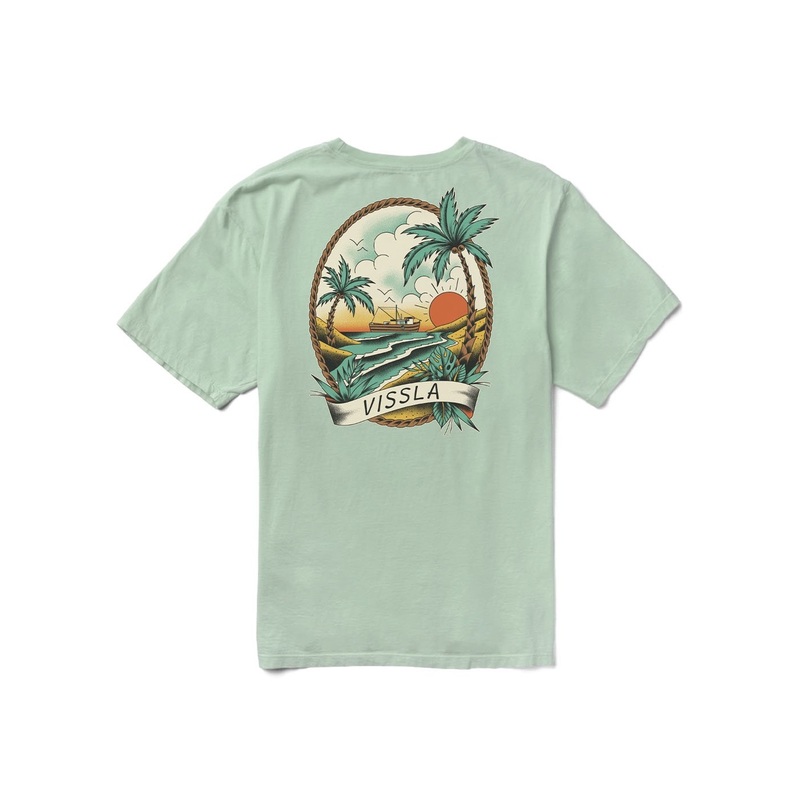 Vissla Captain Premium Organic Tee-Agave