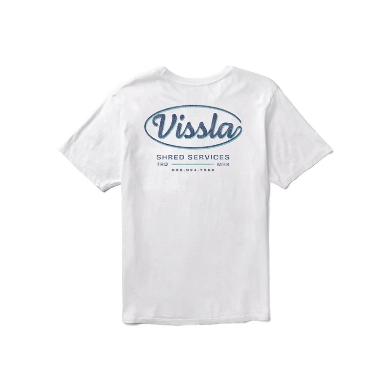 Vissla Shred Services Premium Organic Tee-White