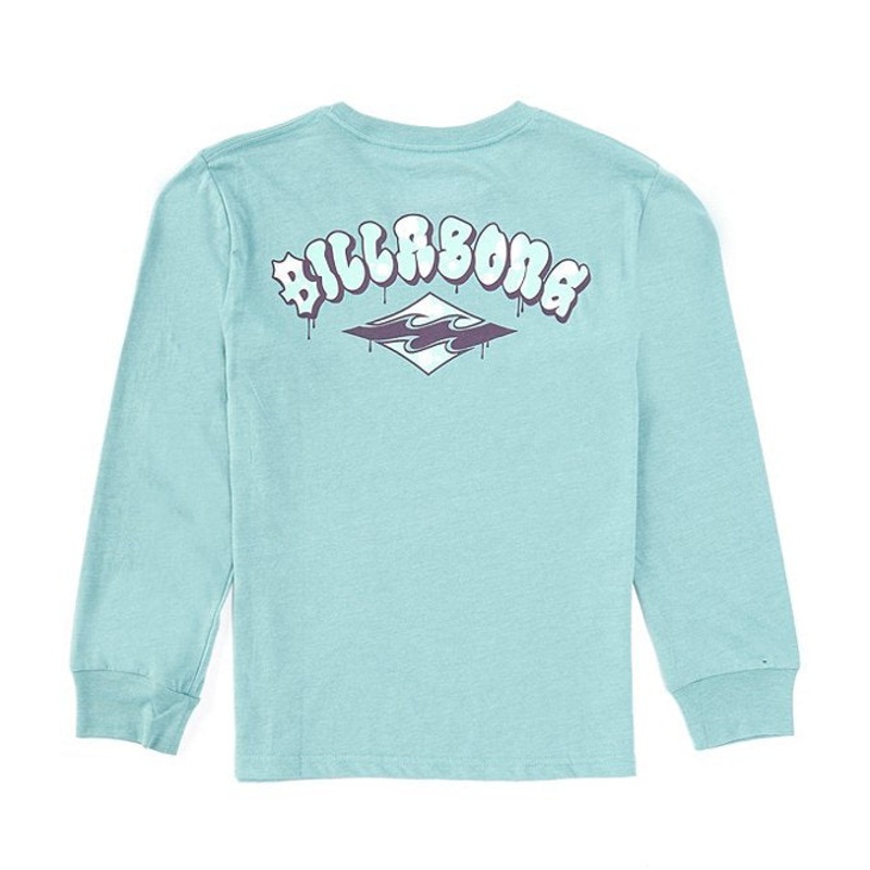 Billabong Little Boys’ Bubblearch L/S Tee-Dusty Teal Heather