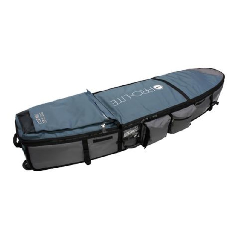 Pro-Lite Wheeled Coffin (2-4 Boards) Boardbag-Navy/Gray-6’6″