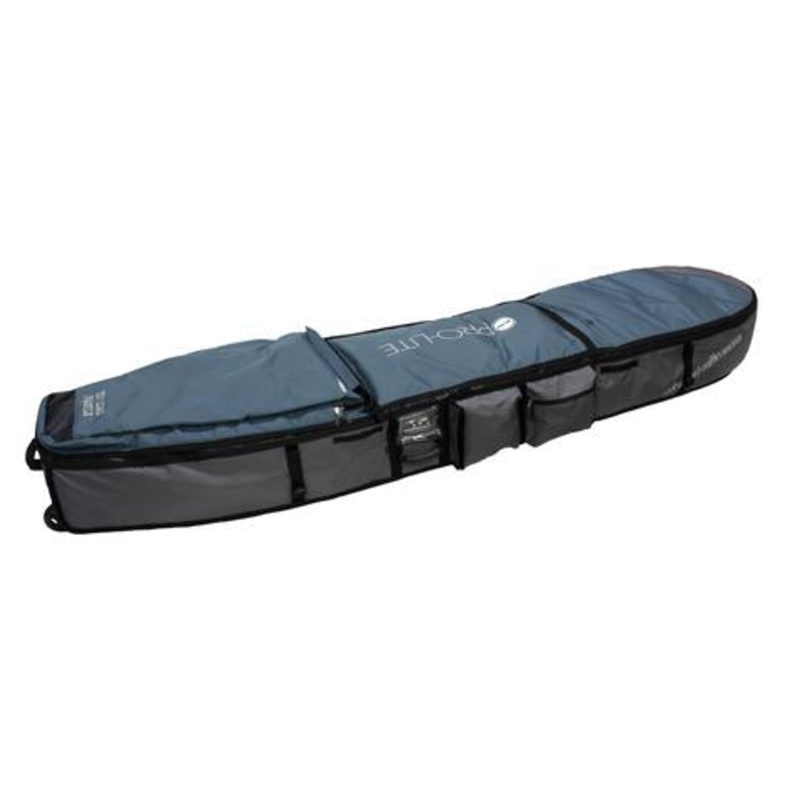 Pro-Lite Wheeled Longboard Coffin Board Bag-Navy/Gray-9’6″