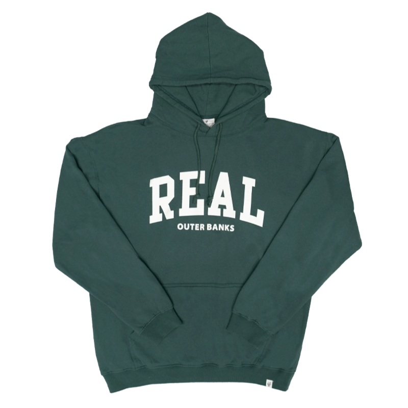 REAL Block Letters Hooded Sweatshirt-Willow