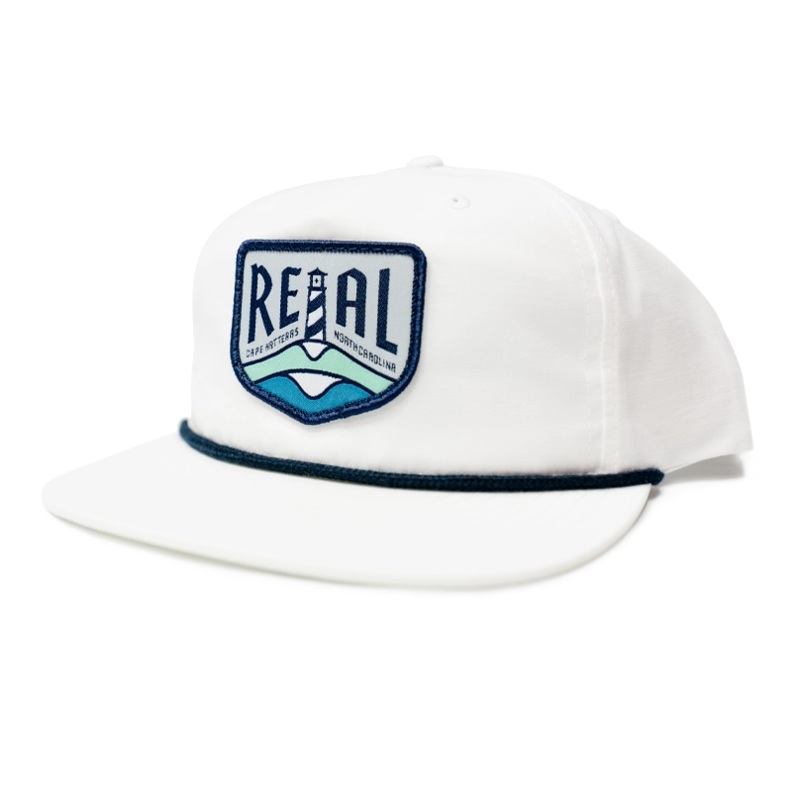 REAL Lighthouse Badge Hat-White/Navy