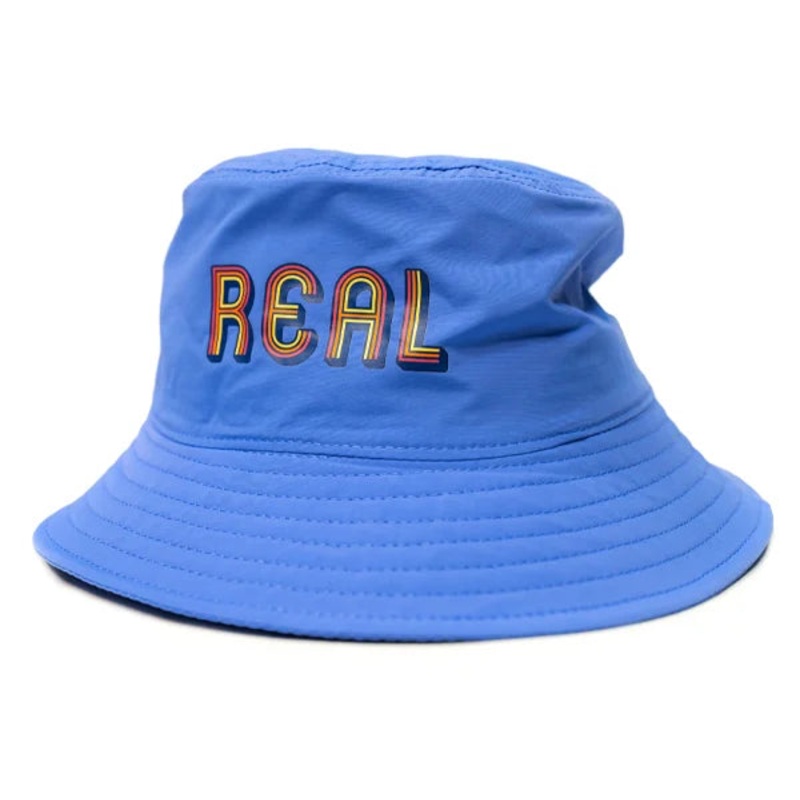 REAL Rainbow Logo Nylon Bucket Hat-Lapis