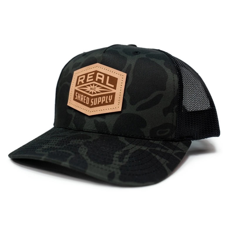 REAL Shred Supply Camo Hat-Sable Duck Camo/Black