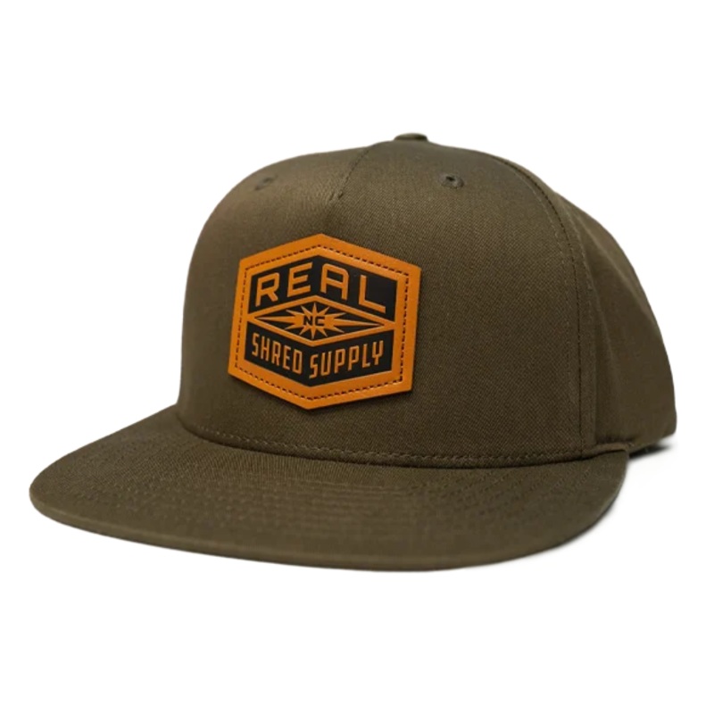 REAL Shred Supply Leather Patch Hat-Dark Loden