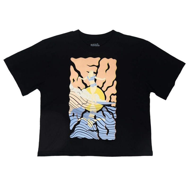 REAL  Sunflower Tee-Black