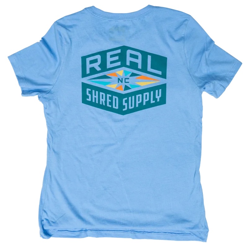 REAL Wmn’s Shred Supply Tee-Carolina Blue