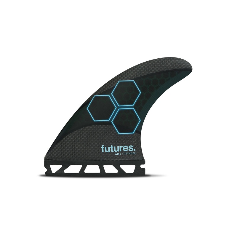 Futures AM1 Techflex Tri Fin Set-Black/Blue-Medium