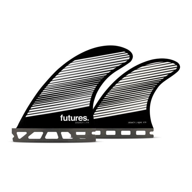 Futures F4 Legacy Quad Fin Set-Gray/Black-Small