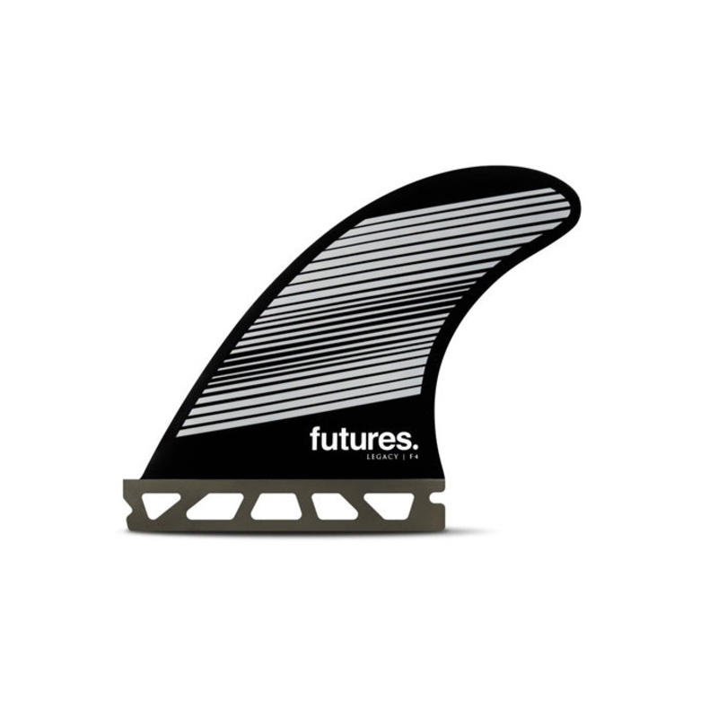 Futures F4 Legacy Tri Fin Set-Gray/Black-Small
