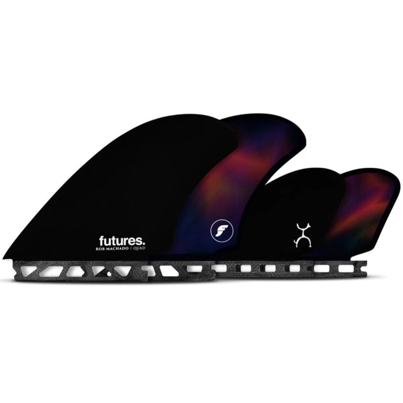 Futures Machado Quad Fin Set-Black/Swirl