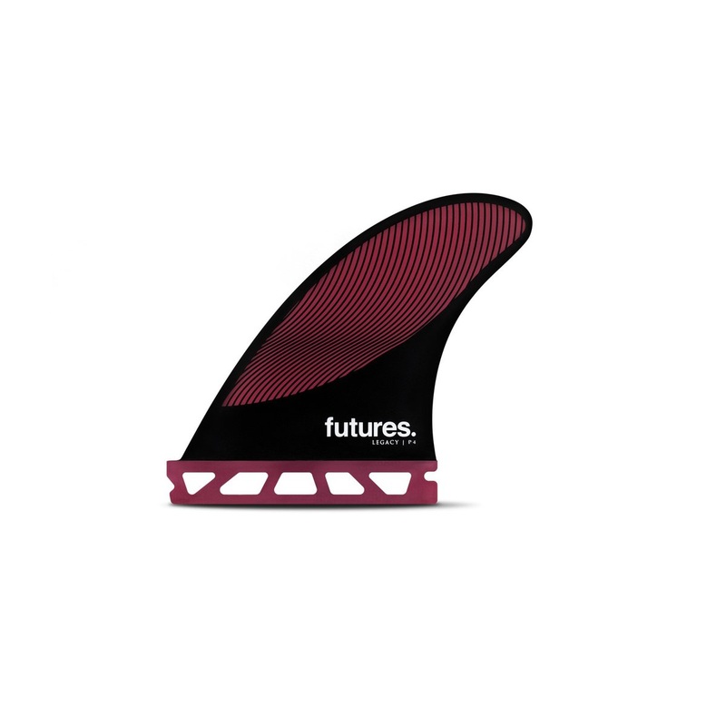 Futures P4 Legacy Tri Fin Set-Burgundy/Black-Small