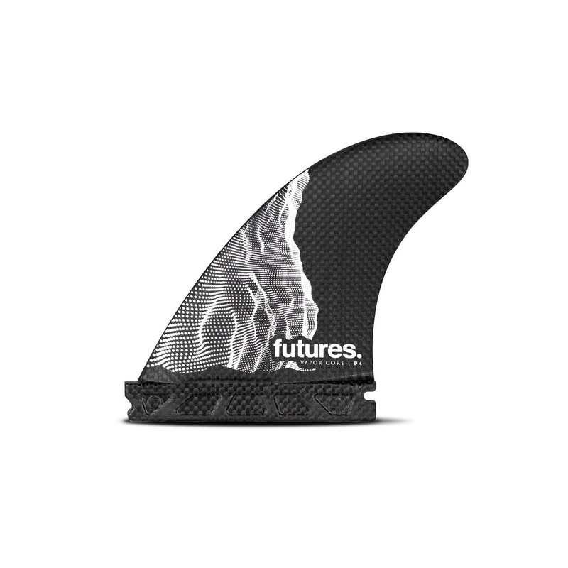 Futures P4 Vapor Core Tri Fin Set-Carbon/White-Small