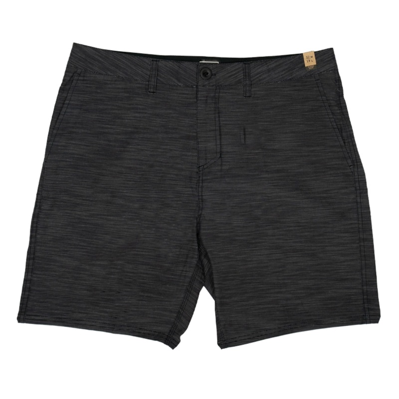 REAL Coastline Slub Hybrid Shorts-Black