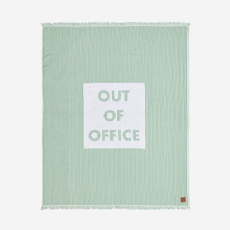 Slowtide Out Of Office Lightweight Throw Blanket-Kale