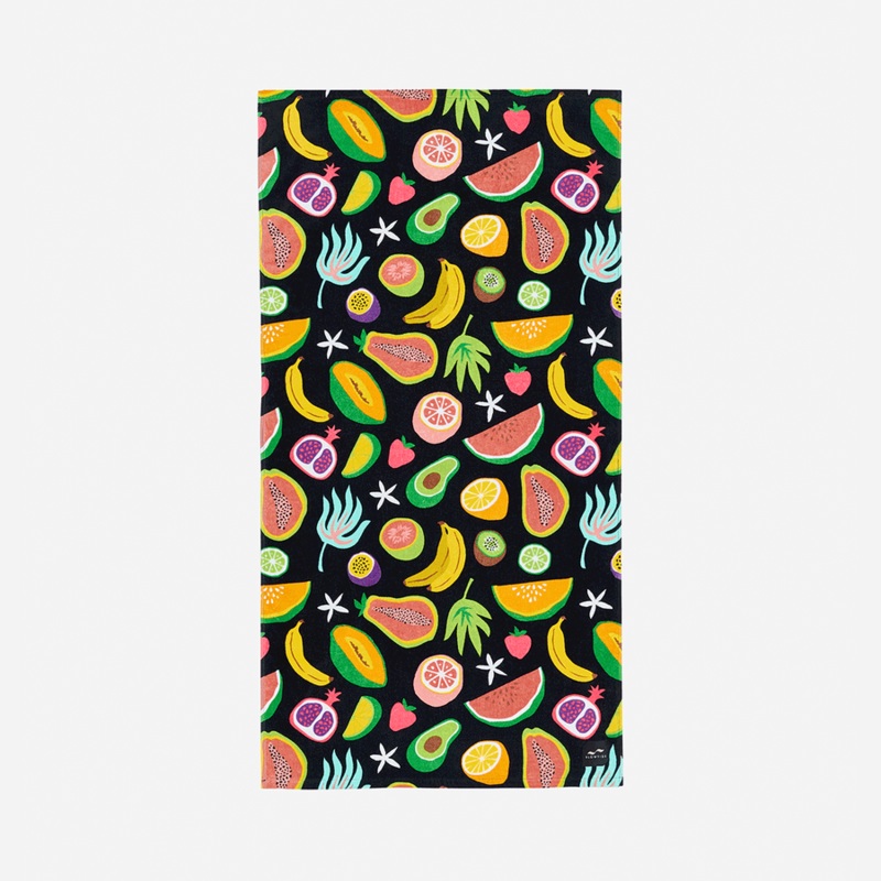 Slowtide Ripe Beach Towel-Black