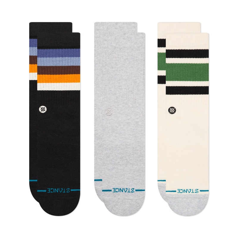 Stance Crew 3 Pack Socks-Canvas