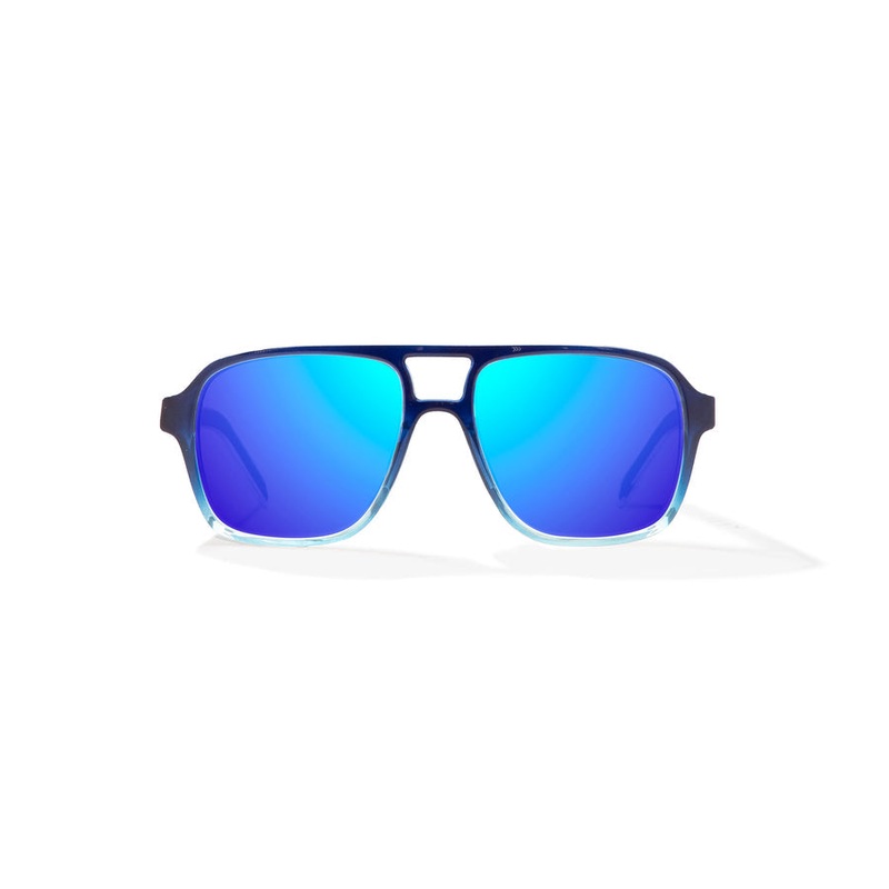 Bajio 12 South Sunglasses-Blue Sky Gloss/Blue Mirror Poly