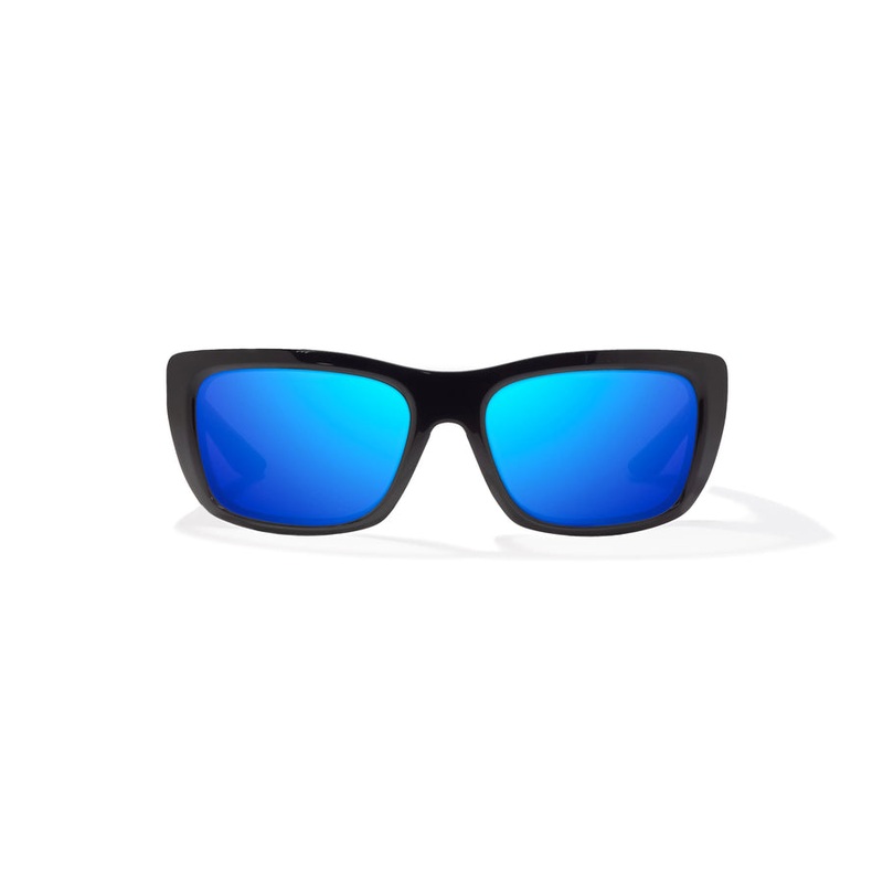 Bajio Annette Sunglasses-Black Gloss/Blue Mirror Poly